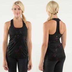 Lululemon Midnight Iris Scoop Neck Mesh Racerback Tank Top